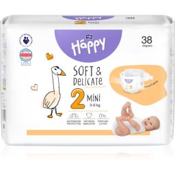 BELLA Baby Happy Soft&Delicate disposable nappies with absorbent channels Mini 3-6 kg 38 pc