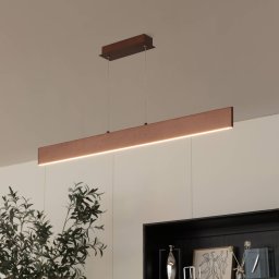 Lindby Tinkodara LED pendant light, dining room brown