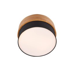 Trio Lighting Seasons ceiling lamp, wood/black Ø 30 cm