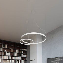 SOLLUX LIGHTING Rio 55 LED pendant light, horizontal, 4,000 K, white