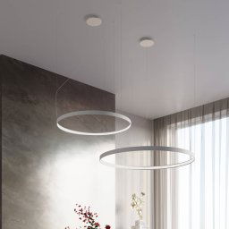 SOLLUX LIGHTING Rio 78 LED pendant light, horizontal, 3,000 K, white