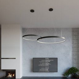 SOLLUX LIGHTING LED pendant light Rio 55, horizontal 3,000K black