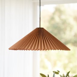 PR Home Dora pendant light, Ø 60 cm, paper, brown