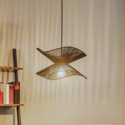 Lindby pendant light Valdorin, black, paper, Ø 40 cm, E27