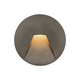 Viokef LED recessed wall light Space, grey, Ø 12 cm