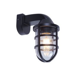 Viokef Cap outdoor wall light, black, height 21.5 cm