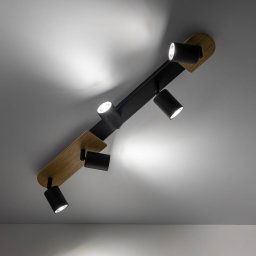 TK Lighting Downlight Cover Wood, 5-bulb