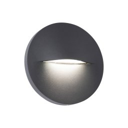 Viokef LED outdoor wall light Vita, dark grey, Ø 14 cm