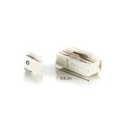 Eutrac contact block for recessed rail, white