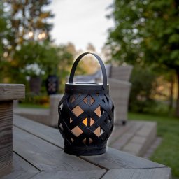 STAR TRADING Flame Lantern LED lantern, black, height 16 cm