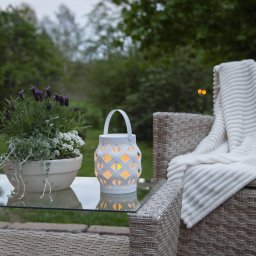 STAR TRADING Flame Lantern LED lantern, white, height 16 cm