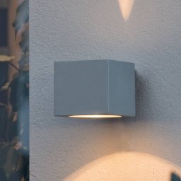 Konstsmide Modena Square outdoor wall light, angular grey