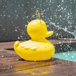 Goodnight Light DUCK-DUCK S LED designer outdoor light, yellow