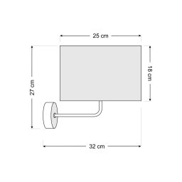 Maco Design Susan wall light, white/beige/gold