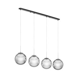 Pendant Light - 4 light sources - smoked glass