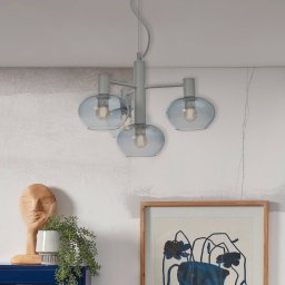 IT´S ABOUT ROMI IT'S ABOUT ROMI Bologna pendant light, light grey, 4-bulb