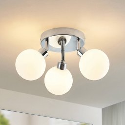 Lindby Zaniba ceiling light, chrome, round