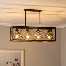 Avonni Pendant light AV-1732-4Y-BSY black, 4-bulb