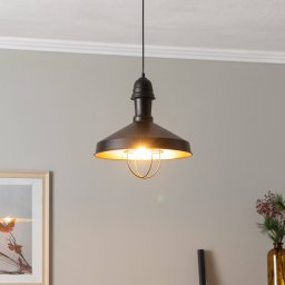 Avonni AV-4106-M25-BSY hanging light with cage shade
