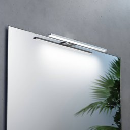 MCJ Triga IP44 LED mirror light, chrome, 40cm, 3,000K