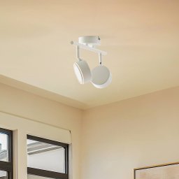 Lindby spotlight Jyla, white, 4,000 K, 2-bulb, GX53