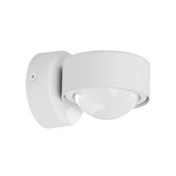 Lindby wall spotlight Jyla, white, 3,000 K, down, lens