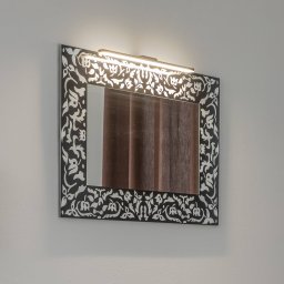 MCJ LED mirror light Triga IP44 black 40cm, 3,000K