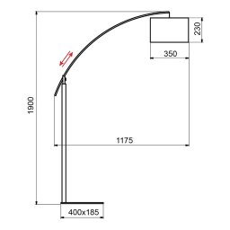 Aluminor Rainbow floor lamp grey oak/chrome