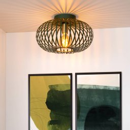 Lucide Manuela cage ceiling light, Ø 40 cm, green