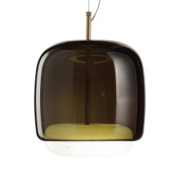 Vistosi Jube SP P hanging lamp dual lampshade green/white