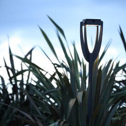 Les Jardins Tulip LED solar light, ground spike, anthracite