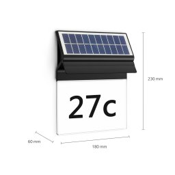 Philips LED solar house number wall light Enkara