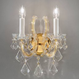 KOLARZ Maria Louise wall lamp 24 carat gold 2-bulb