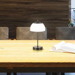 FH Lighting LED table lamp Riva, black, CCT, dimmable, height 35cm