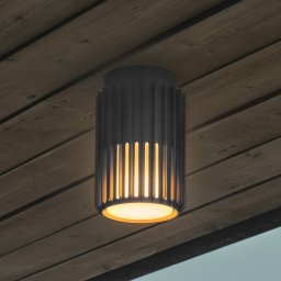 Nordlux Aludra outdoor ceiling light, IP54, anthracite, aluminium