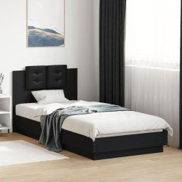 vidaXL Bed Frame without Mattress Black 100x200 cm
