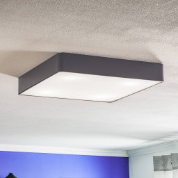 Argon Oro ceiling light made of steel and glass, grey, 45cm