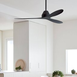 Beacon Lighting Beacon ceiling fan Whitehaven black quiet 142 cm