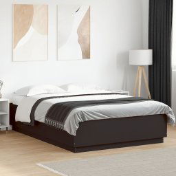 vidaXL Bed Frame with LED without Mattress Black 160x200 cm