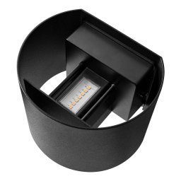 Nordlux LED outdoor wall light Milda, black, up/down, aluminium