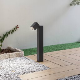 Lindby Othil pillar light, 50 cm high, anthracite, metal