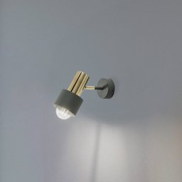 Euluna Destin wall spotlight, 1-bulb green/brass