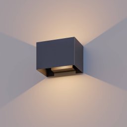 Calex outdoor wall light Rectangle up/down, height 10cm, black