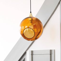 DESIGN BY US Ballroom XL pendant light, amber-coloured