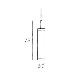 DESIGN BY US Pendant light Liberty Spot, black, height 25 cm