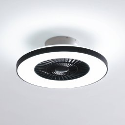 Lindby Smart LED ceiling fan Paavo black silent Tuya