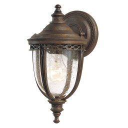 Elstead English Bridle wall lantern IP44 Ø 16.5 cm, bronze