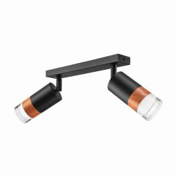 Envostar Fida ceiling spotlight, 2-bulb, black