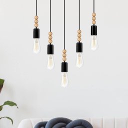 Envostar Malou pendant light, 5-bulb, black