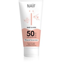 Naif Baby & Kids Mineral Sunscreen SPF 50 Protective Sun Cream for babies and children SPF 50 100 ml